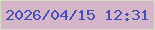 文字の大きさ：2、枠の色：dadcc3、背景の色：d5b6c9、文字の色：454fbb 無料ブログパーツのブログ時計