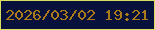 文字の大きさ：2、枠の色：dade5f、背景の色：07113b、文字の色：ab7a19 無料ブログパーツのブログ時計