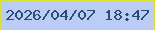文字の大きさ：3、枠の色：dae12f、背景の色：bbcdf6、文字の色：284f71 無料ブログパーツのブログ時計