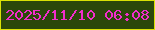 文字の大きさ：4、枠の色：dae205、背景の色：2b480a、文字の色：f22dcb 無料ブログパーツのブログ時計