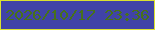 文字の大きさ：3、枠の色：dae230、背景の色：4043a7、文字の色：47711a 無料ブログパーツのブログ時計