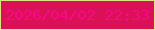 文字の大きさ：1、枠の色：dae582、背景の色：da1157、文字の色：f90888 無料ブログパーツのブログ時計