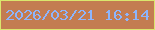 文字の大きさ：2、枠の色：dae66d、背景の色：c37c51、文字の色：8db5fd 無料ブログパーツのブログ時計