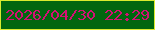 文字の大きさ：5、枠の色：daeb2e、背景の色：01660f、文字の色：d21074 無料ブログパーツのブログ時計