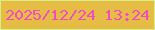 文字の大きさ：4、枠の色：daed84、背景の色：e6bd44、文字の色：f14dc1 無料ブログパーツのブログ時計
