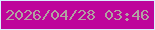 文字の大きさ：3、枠の色：daefff、背景の色：be059b、文字の色：b2a0a1 無料ブログパーツのブログ時計
