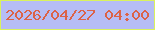 文字の大きさ：2、枠の色：daf25d、背景の色：b6bdf5、文字の色：dc6247 無料ブログパーツのブログ時計