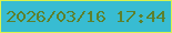 文字の大きさ：2、枠の色：daf34e、背景の色：38bcd2、文字の色：5d802c 無料ブログパーツのブログ時計