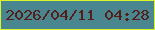 文字の大きさ：1、枠の色：daf427、背景の色：49868f、文字の色：532019 無料ブログパーツのブログ時計