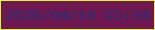 文字の大きさ：2、枠の色：daf740、背景の色：6f1850、文字の色：2e2e73 無料ブログパーツのブログ時計