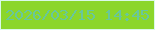 文字の大きさ：5、枠の色：daf9ea、背景の色：8bd62b、文字の色：68c79c 無料ブログパーツのブログ時計