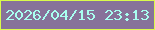 文字の大きさ：2、枠の色：dafa4b、背景の色：877299、文字の色：a8fff0 無料ブログパーツのブログ時計