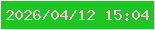 文字の大きさ：1、枠の色：dafbd2、背景の色：1dc624、文字の色：f8c2db 無料ブログパーツのブログ時計