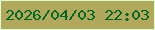 文字の大きさ：4、枠の色：dafcd3、背景の色：b1a85c、文字の色：006824 無料ブログパーツのブログ時計