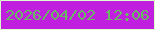 文字の大きさ：4、枠の色：daffcd、背景の色：c11fdf、文字の色：67b962 無料ブログパーツのブログ時計