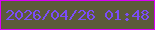 文字の大きさ：3、枠の色：db00f9、背景の色：5c5a3b、文字の色：7b4cf8 無料ブログパーツのブログ時計