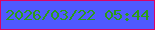 文字の大きさ：5、枠の色：db0366、背景の色：5059ff、文字の色：2c9c19 無料ブログパーツのブログ時計