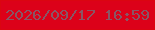 文字の大きさ：4、枠の色：db0511、背景の色：dc0119、文字の色：895665 無料ブログパーツのブログ時計