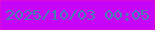 文字の大きさ：4、枠の色：db0ad7、背景の色：c504f8、文字の色：467fb0 無料ブログパーツのブログ時計
