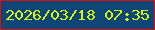 文字の大きさ：2、枠の色：db0f05、背景の色：0f4678、文字の色：d7f615 無料ブログパーツのブログ時計