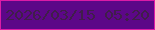 文字の大きさ：4、枠の色：db1ba7、背景の色：5c0788、文字の色：401e4a 無料ブログパーツのブログ時計