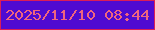 文字の大きさ：3、枠の色：db1d57、背景の色：500ad1、文字の色：f1657e 無料ブログパーツのブログ時計