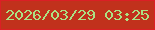 文字の大きさ：4、枠の色：db1f25、背景の色：c1311c、文字の色：ace183 無料ブログパーツのブログ時計