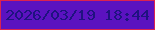 文字の大きさ：1、枠の色：db2250、背景の色：5b12c0、文字の色：1f1280 無料ブログパーツのブログ時計