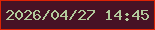 文字の大きさ：3、枠の色：db2304、背景の色：461225、文字の色：b2ca9c 無料ブログパーツのブログ時計