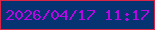文字の大きさ：5、枠の色：db2545、背景の色：063371、文字の色：b507df 無料ブログパーツのブログ時計