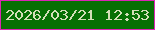 文字の大きさ：4、枠の色：db25b6、背景の色：077004、文字の色：d3dfb7 無料ブログパーツのブログ時計
