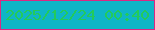 文字の大きさ：2、枠の色：db2883、背景の色：0fb5c6、文字の色：23ca5a 無料ブログパーツのブログ時計