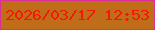 文字の大きさ：5、枠の色：db2f9a、背景の色：bf6d19、文字の色：f41905 無料ブログパーツのブログ時計