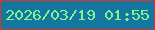 文字の大きさ：1、枠の色：db341f、背景の色：15779f、文字の色：7ef692 無料ブログパーツのブログ時計