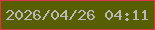 文字の大きさ：1、枠の色：db344d、背景の色：575f02、文字の色：bbb8ba 無料ブログパーツのブログ時計