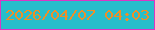 文字の大きさ：4、枠の色：db36c5、背景の色：27becb、文字の色：ee8f27 無料ブログパーツのブログ時計