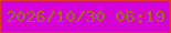 文字の大きさ：4、枠の色：db392d、背景の色：d403d2、文字の色：a16c18 無料ブログパーツのブログ時計