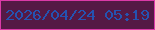 文字の大きさ：2、枠の色：db3aa8、背景の色：551945、文字の色：2553b1 無料ブログパーツのブログ時計