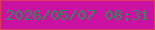 文字の大きさ：1、枠の色：db3c64、背景の色：ca11a1、文字の色：2c8b52 無料ブログパーツのブログ時計