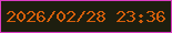 文字の大きさ：5、枠の色：db3cc3、背景の色：1d1e0f、文字の色：d35e0b 無料ブログパーツのブログ時計