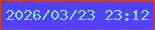 文字の大きさ：2、枠の色：db4002、背景の色：5241f9、文字の色：83e4ba 無料ブログパーツのブログ時計