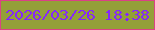 文字の大きさ：5、枠の色：db4286、背景の色：94a039、文字の色：8526fc 無料ブログパーツのブログ時計