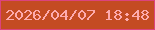 文字の大きさ：2、枠の色：db437e、背景の色：c44b23、文字の色：fdabae 無料ブログパーツのブログ時計