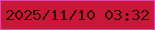 文字の大きさ：5、枠の色：db46b3、背景の色：c9173a、文字の色：331303 無料ブログパーツのブログ時計