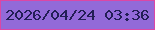 文字の大きさ：3、枠の色：db47a5、背景の色：926ad8、文字の色：231e56 無料ブログパーツのブログ時計