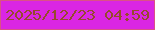 文字の大きさ：2、枠の色：db5186、背景の色：da26e3、文字の色：964a2d 無料ブログパーツのブログ時計