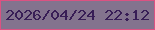 文字の大きさ：4、枠の色：db5282、背景の色：83738e、文字の色：381e56 無料ブログパーツのブログ時計