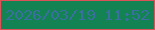 文字の大きさ：5、枠の色：db5358、背景の色：148354、文字の色：39709f 無料ブログパーツのブログ時計