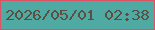 文字の大きさ：4、枠の色：db5365、背景の色：4faaa3、文字の色：5c4e41 無料ブログパーツのブログ時計