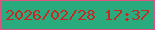 文字の大きさ：4、枠の色：db5483、背景の色：29ab7e、文字の色：c42924 無料ブログパーツのブログ時計